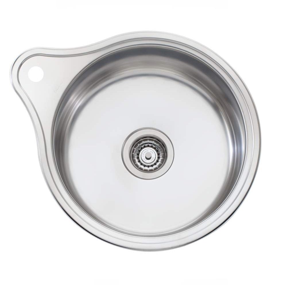 Oliveri Solitaire Sink 490 x 490 Single Bowl 1 Tap Hole Stainless Steel LR515