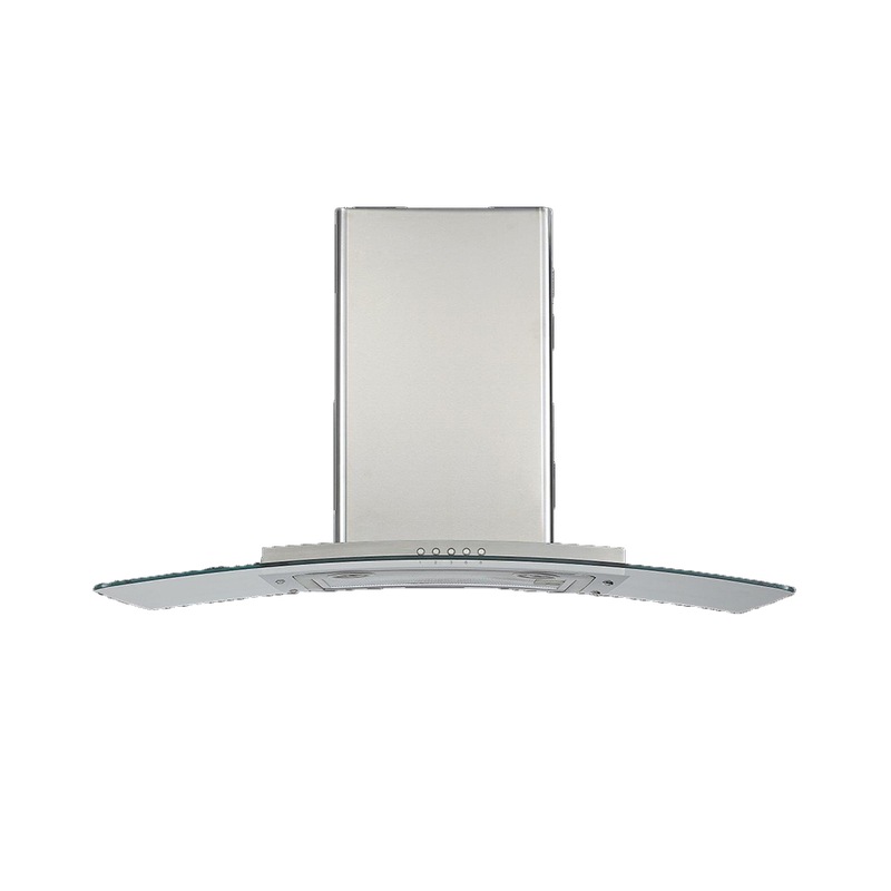 Buy Omega Rangehood Canopy 90cm, Curved glass, 844m³/hr airflow