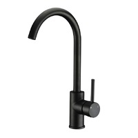 P&P Otus Sink Mixer Gooseneck Matte Black PC1001SB-B