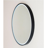 Remer Sphere Mirror Demister LED 600x600mm Matte Black Aluminium Frame S60D-MB
