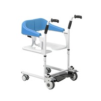 Medical Use Aged Care Patient Transfer Unit Commode Toilet Wheelchair
