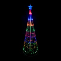 Buy Christmas 210cm Cone Tree 246 LED Digitally Animated 24 Functions ...