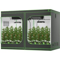 Clearance EverGrow Hydroponics Indoor Grow Tent 2x2m, 2.4x2.4m, 3x2, 3x3m Mylar 600D