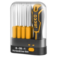 INGCO 9 Pcs Interchangeable Bit Screwdrivers Set