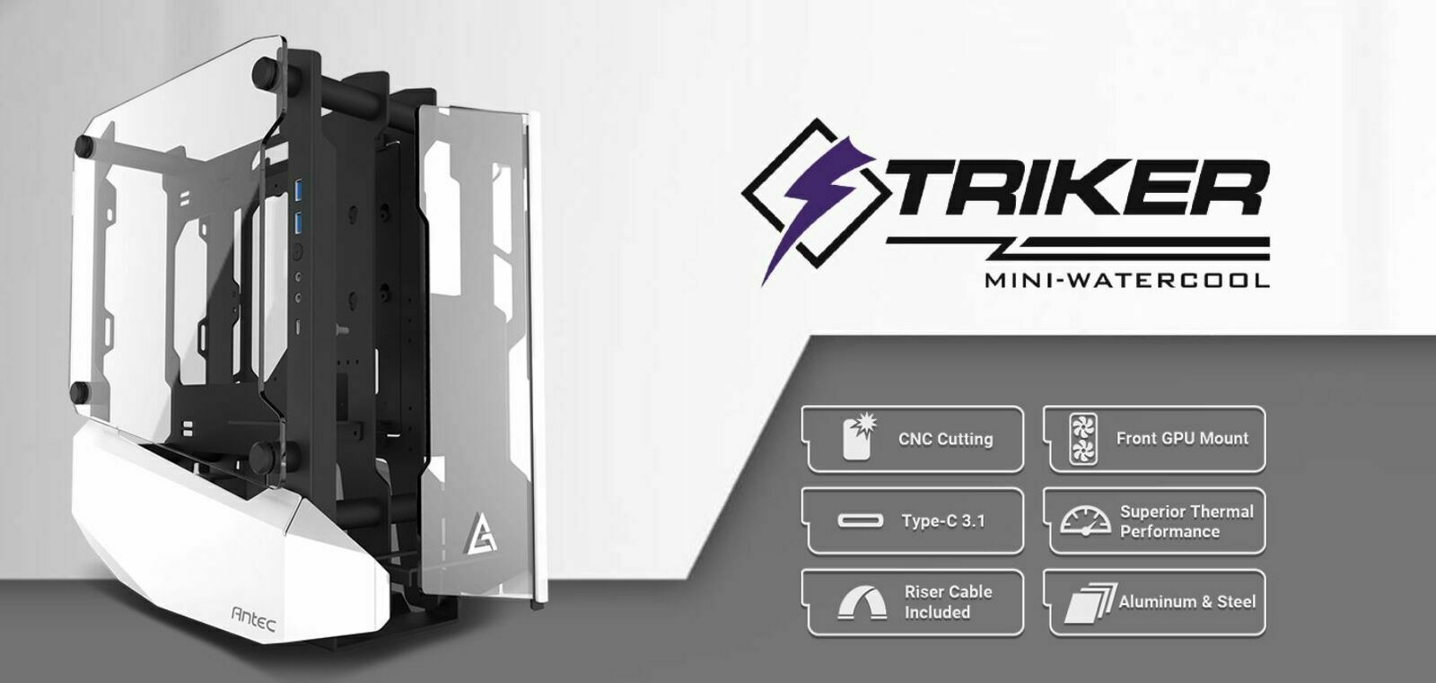 Antec STRIKER Open Frame Mini-ITX Aluminium and Steel Case