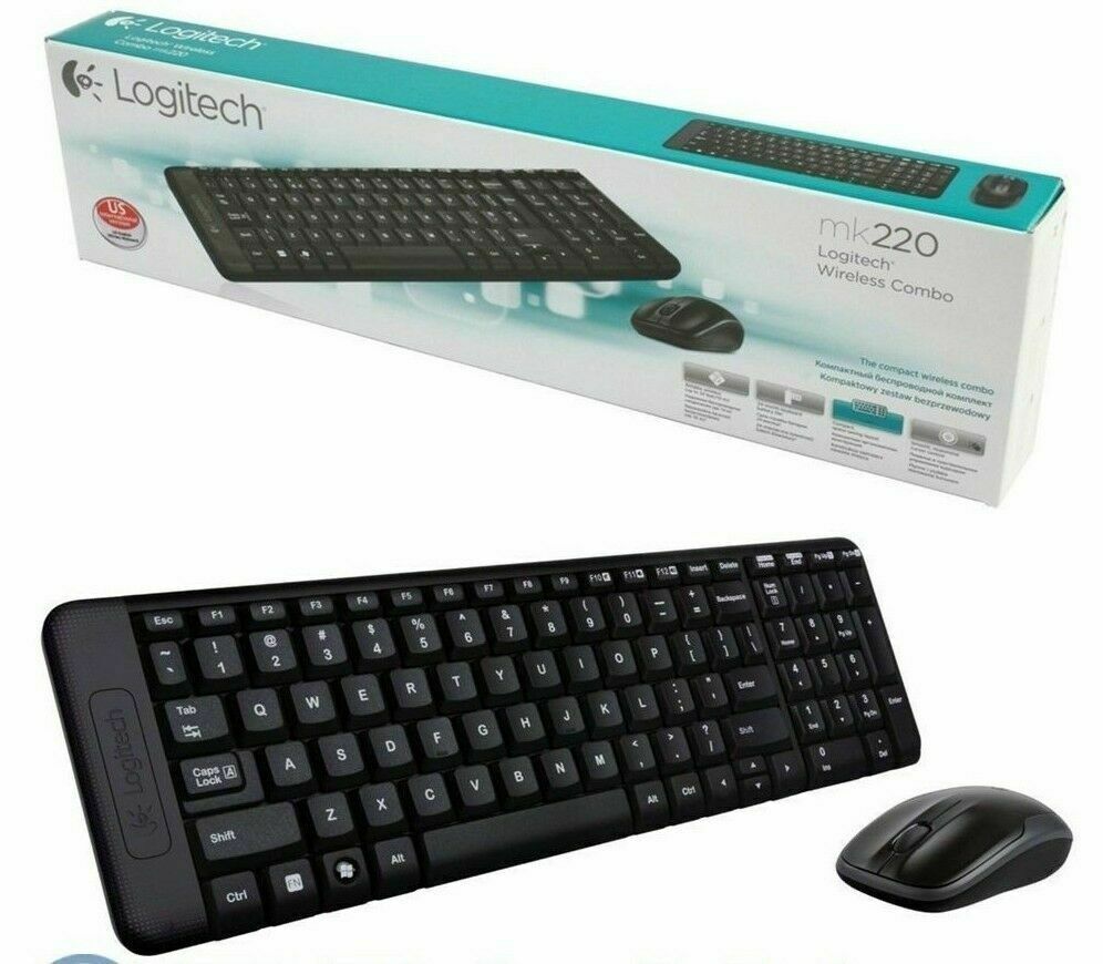 Logitech MK220 Wireless Keyboard and Mouse PN 920-003235