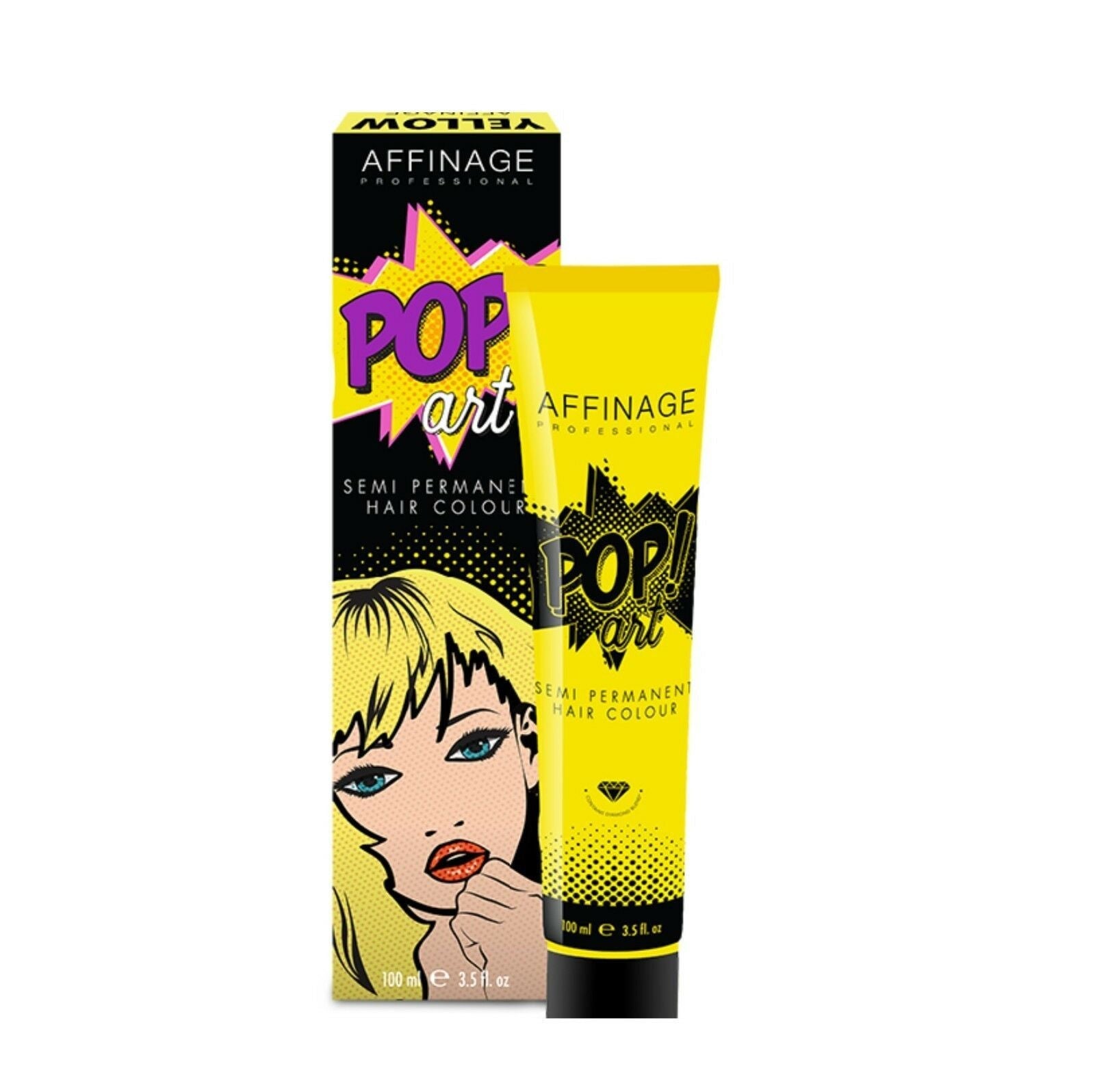 Affinage Pop Art Semi Permanent Direct Dye Colour Ammonia Free Yellow 1 x 100ml