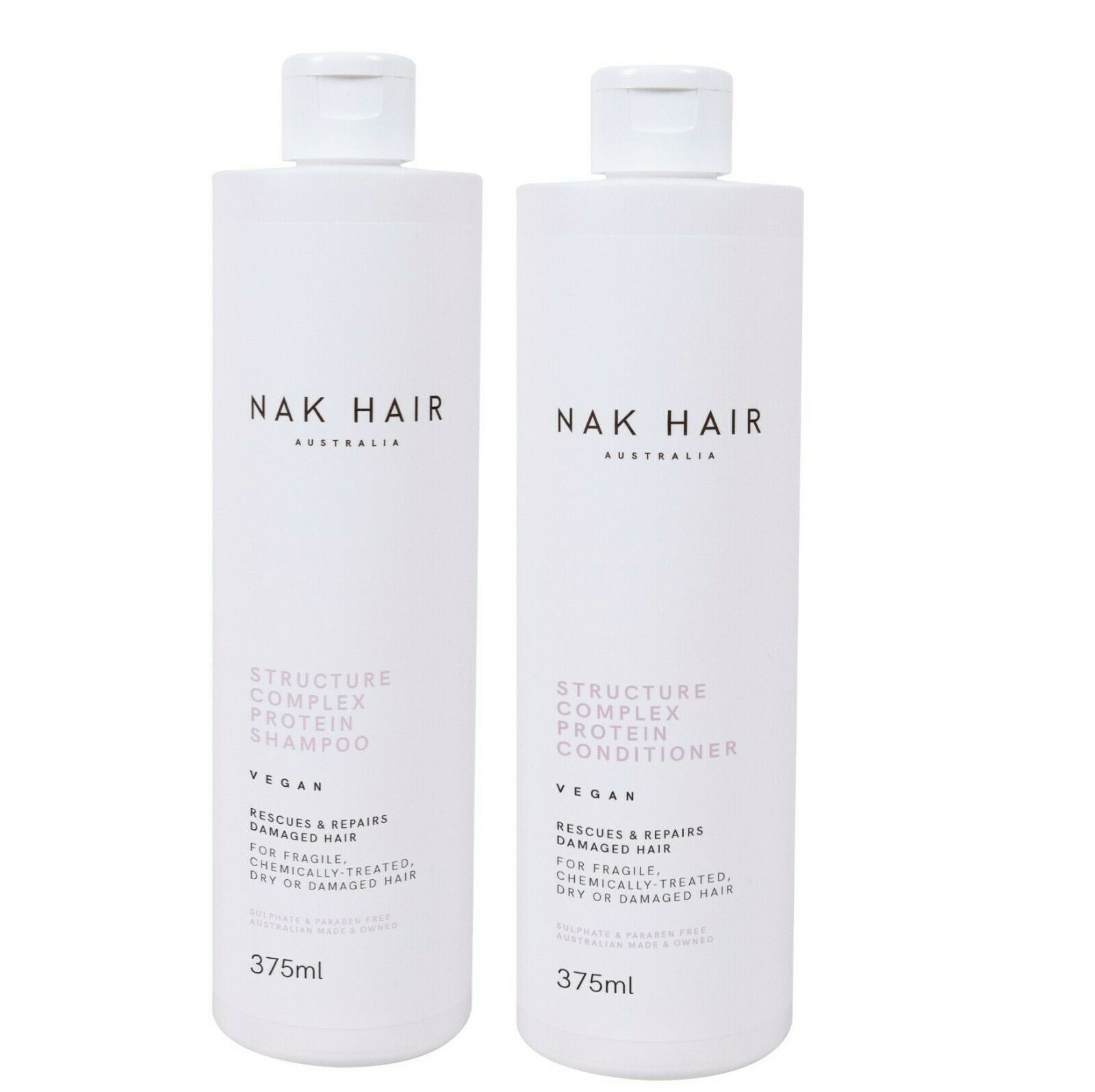 Nak Structure Complex Duo Shampoo and Conditioner Fresh Stock Label