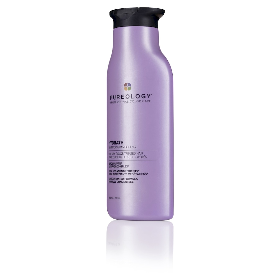 Pureology Hydrate Shampoo deeply hydrates normal to thick dry, color-treated hair.