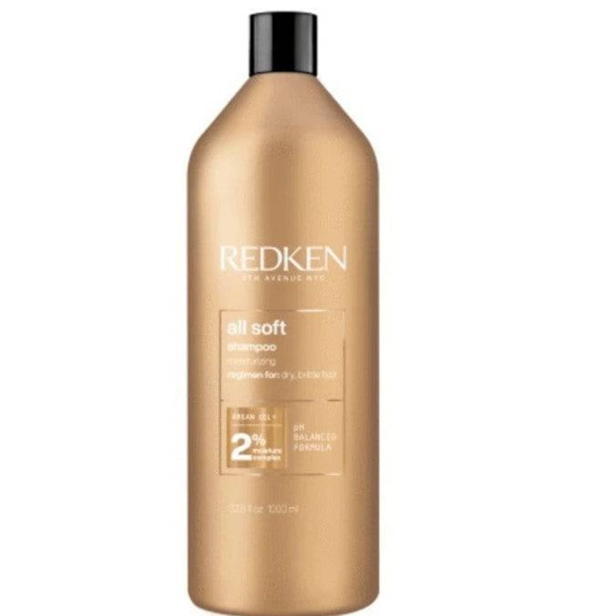 Redken All Soft Shampoo 1 Litre for Dry, Brittle Hair in need of Moisture