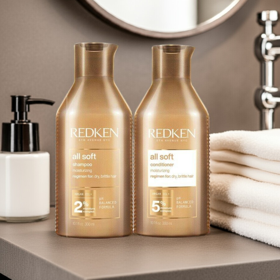 Redken All Soft Shampoo & Conditioner 300ml Duo Hair in Need of Moisture