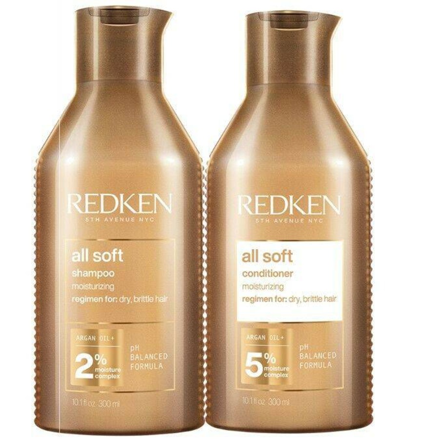 Redken All Soft Shampoo & Conditioner 300ml Duo Hair in Need of Moisture