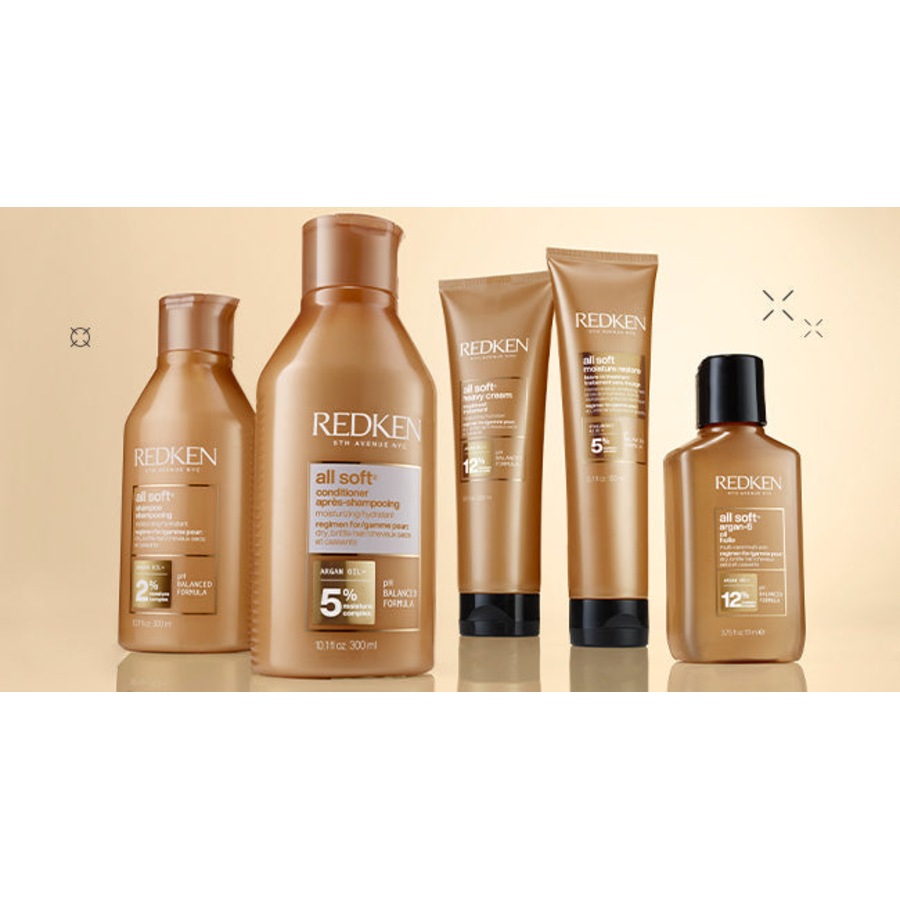 Redken All Soft Shampoo & Conditioner 300ml Duo Hair in Need of Moisture