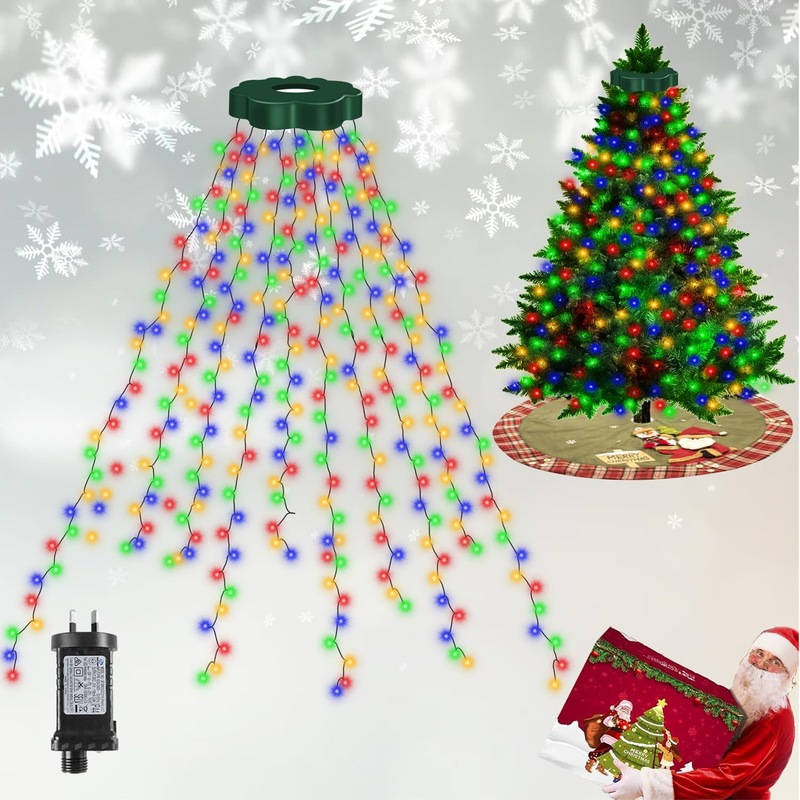 Buy 10 Line 280 Led Christmas Tree String Lights, Plugin 8 Mode