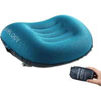 2.0 Camping Pillow, Ultralight Travel Pillow Inflatable Pillow, Beach Pillow, Compressible Compact Ergonomic Pillow for Neck, Lumbar Support While Camp (Teal Blue)