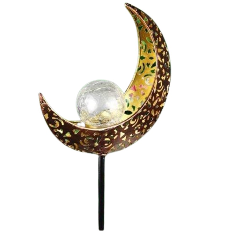 Buy 2 Pack Solar Lantern Lights, Moon Shape Outdoor Lamps Waterproof