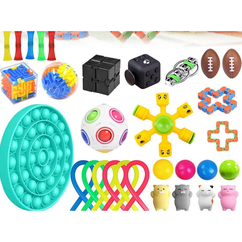 Buy 30 Pack Fidget Toys Set Sensory Tools Simple Bundle Kids Adults ...