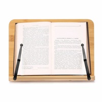 Adjustable Book Stand Document Bamboo Reading Desk Holder Home