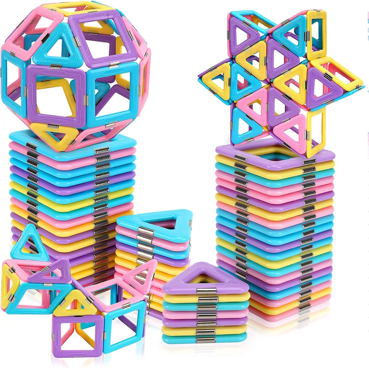 Buy 40Pcs Magnetic Building Blocks Toy Set 3D Tiles DIY Toys Gift For ...