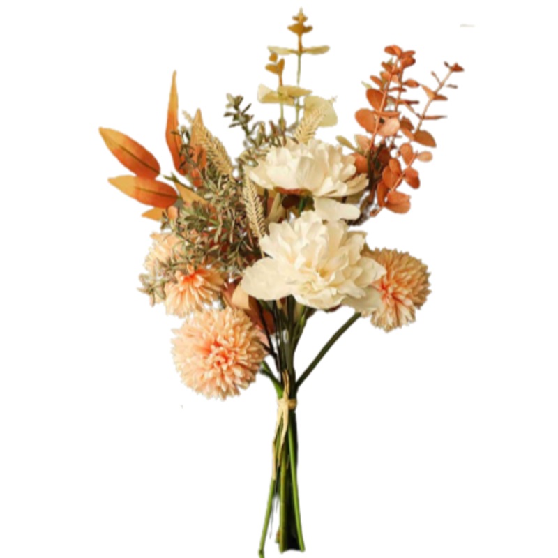 Buy Artificial Flowers, Peony Dandelion Bouquet, Fake Flowers (1
