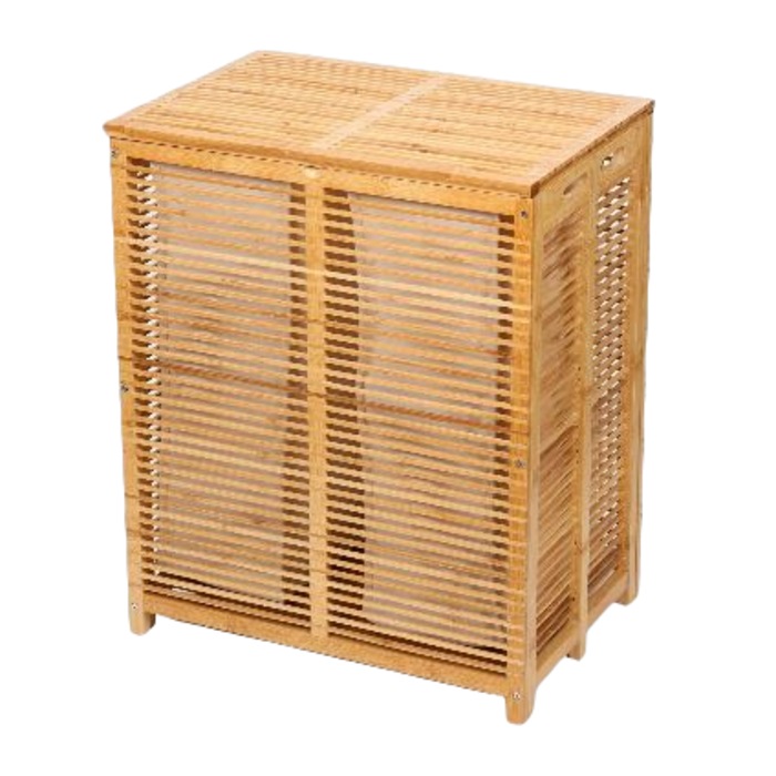 Capri 40x19x60cm Hamper Skinny Laundry/Clothes Hamper/Basket Natural