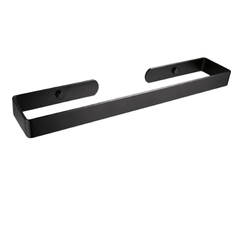 Buy Bath Towel Rack Holder Square Base Thicken Aluminum Alloy Towel Bar Matte Black MyDeal