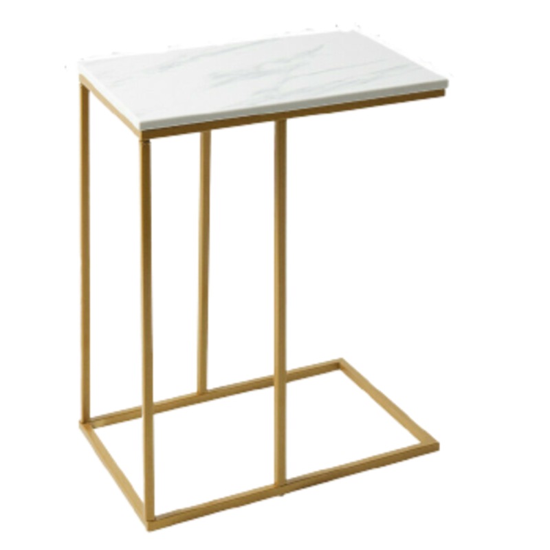 Buy CShaped Marble Sofa End Table Coffee Tray Table Small Space Laptop