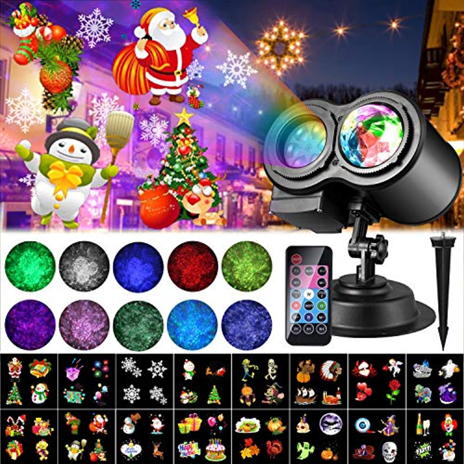 Christmas Projector Lights Waterproof Outdoor Decoration with Remote Control