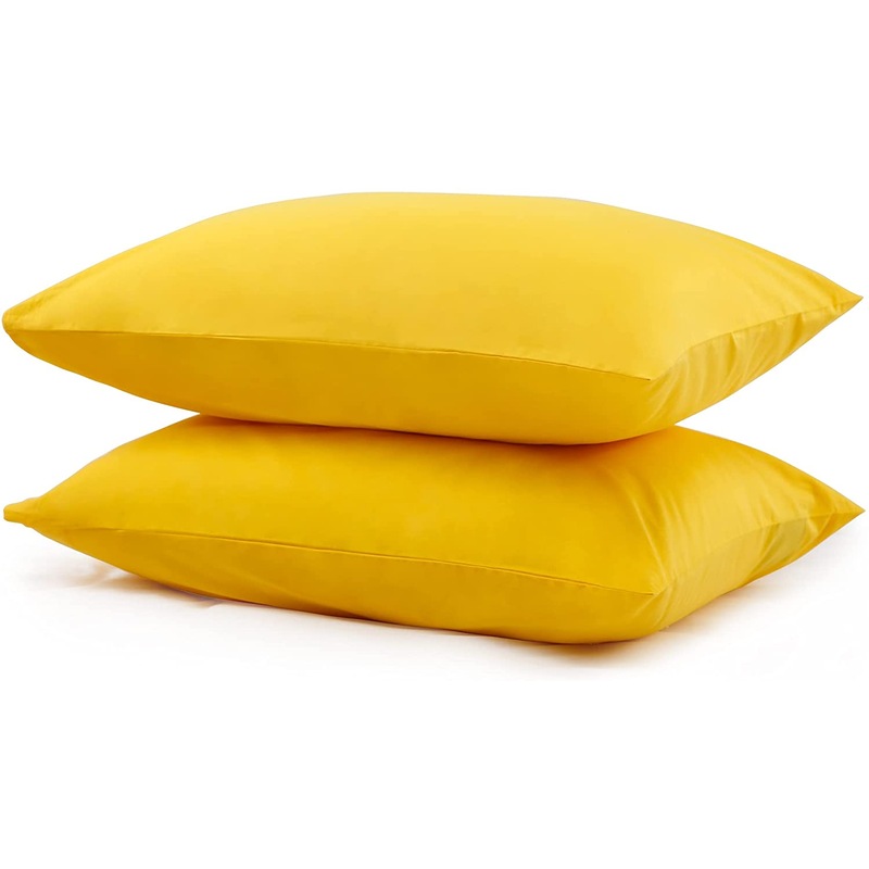 Buy 2 Pack Cotton Pillowcases Breathable Standard Pillow Cover Queen