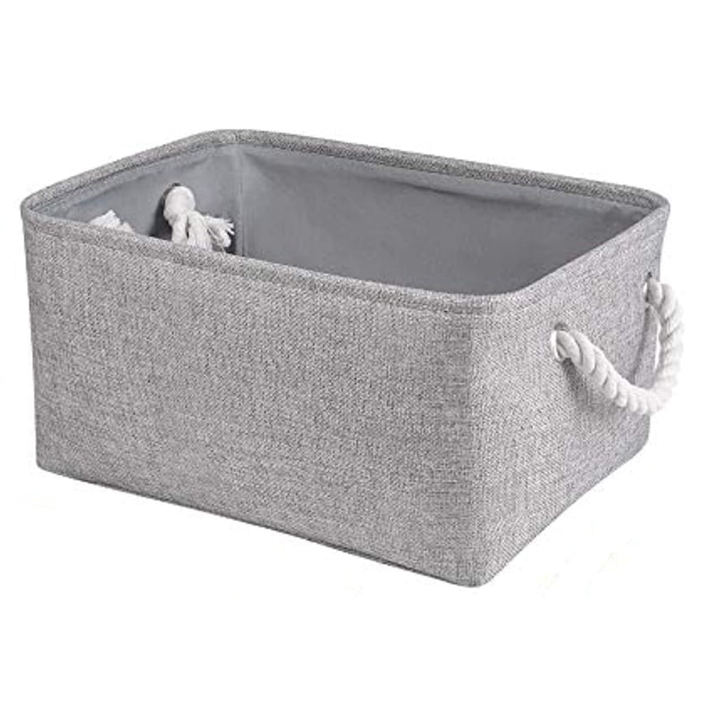 Buy Foldable Storage Basket with 2 Handles, Collapsible Fabric Closet ...