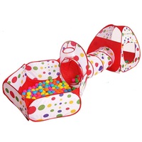 Kids Pop Up Play Tent Playhouse Baby Crawl Tunnel Ball Pit Indoor Outdoor Toys