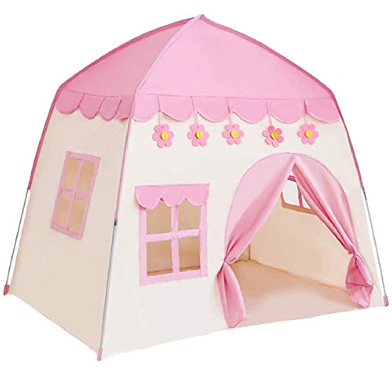Kids Teepee Play Tent Princess Castle Children House Indoor Outdoor Playhouse Pink