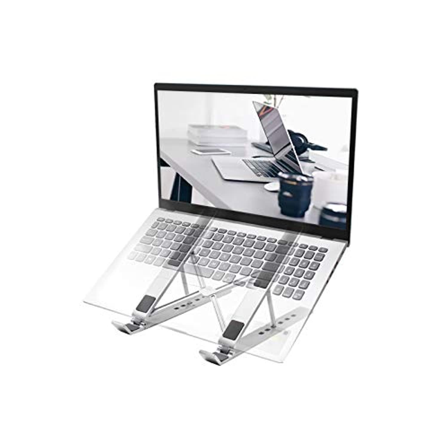 Laptop Stand Portable Adjustable Height Aluminum Riser