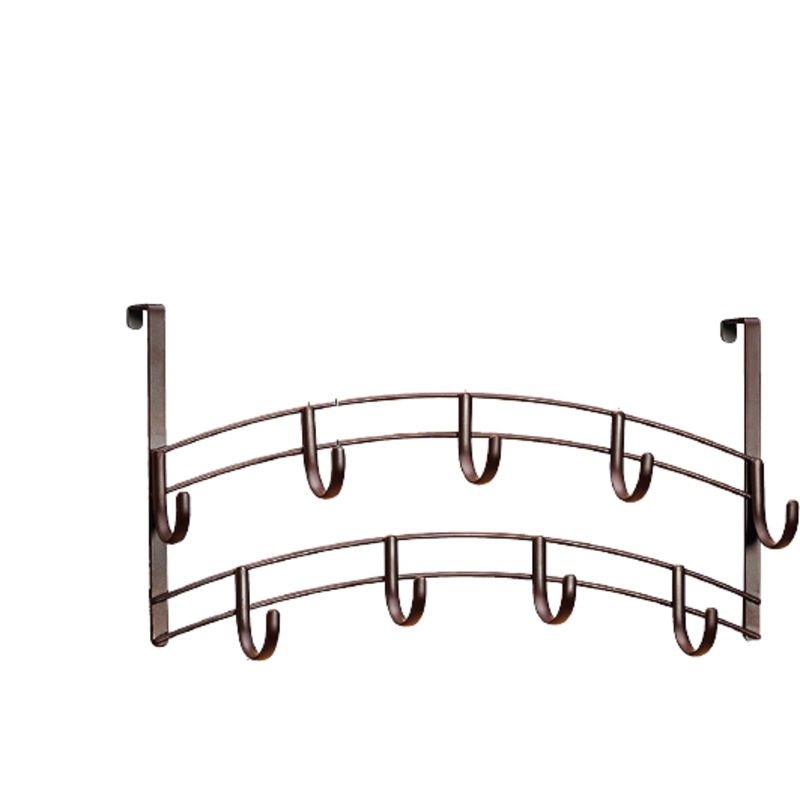 Buy Over Door Accessory Holder 9 Hook Organizer Coat Rack Bronze MyDeal