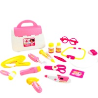 Pretend Kid Doctor Nurse Medical Case Role Play Set Gift Toy Educational Kit Pink