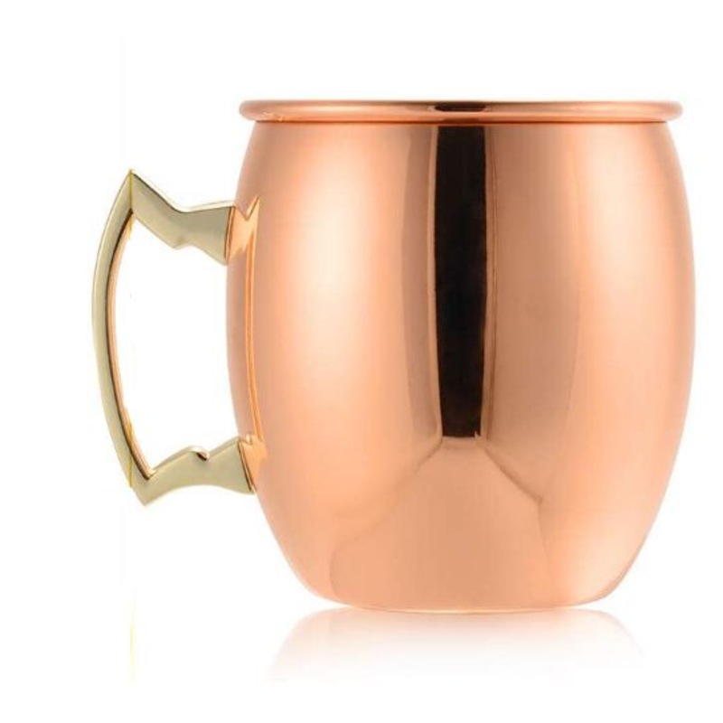 Buy Set of 2 Moscow Mule Mugs CopperPlated Cocktail Barrel for