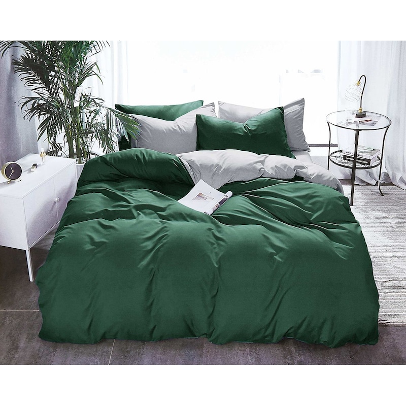 Buy 1000TC Reversible Doona/Quilt Cover Set-Queen/King/Super King Size ...