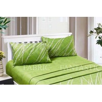 Pair of GREEN TREE Standard Pillowcases (48cm x 73cm) - Green Ones