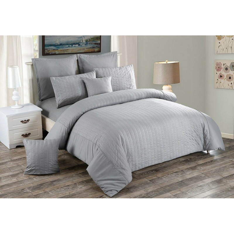 Seersucker Double/Queen/King/Super King Size Bed Duvet/Doona/Quilt