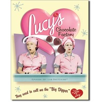 Desperate Enterprises Tin Sign - Lucy's Chocolate Factory - 32 x 41 cm