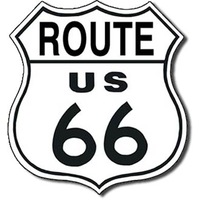 Desperate Enterprises Tin Sign - Route 66 Shield - 28 x 29 cm