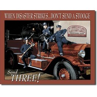 Desperate Enterprises Tin Sign - Stooges Fire Dept. - 41 x 32 cm