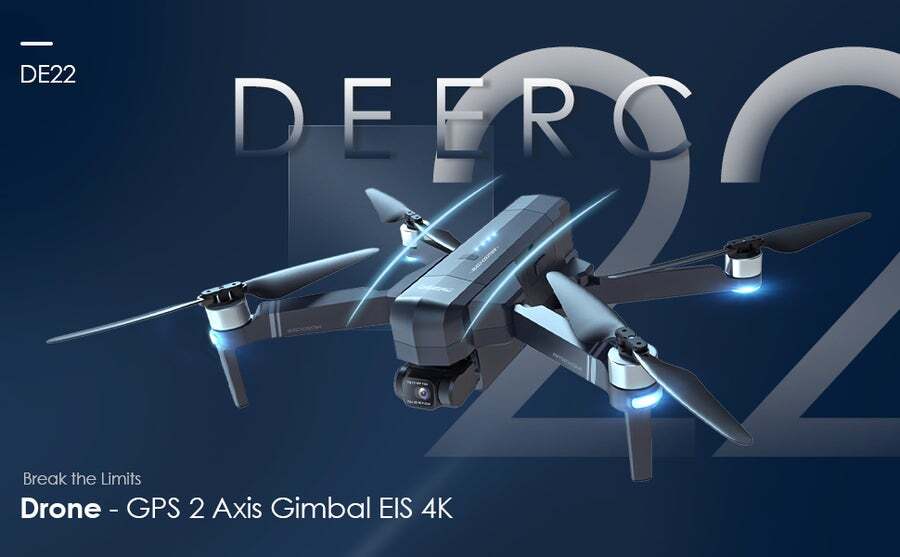 deerc de22 foldable drone