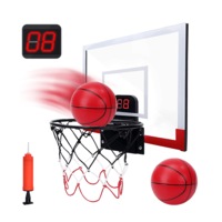 EagleStone Indoor Mini Basketball Hoop Set for Kids Over The Door Toddler 2 Ball