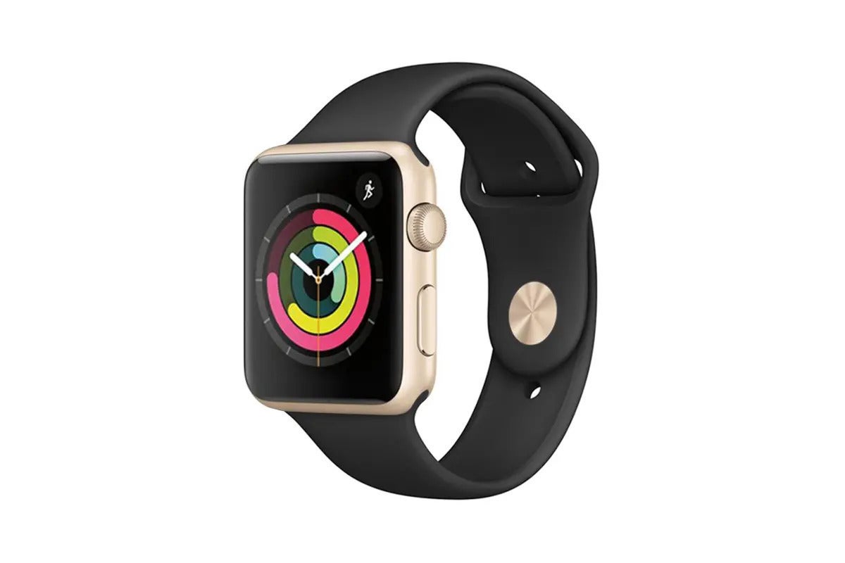 Buy Apple Watch Series 3 (Cellular) 38mm Gold AL Case Black Band