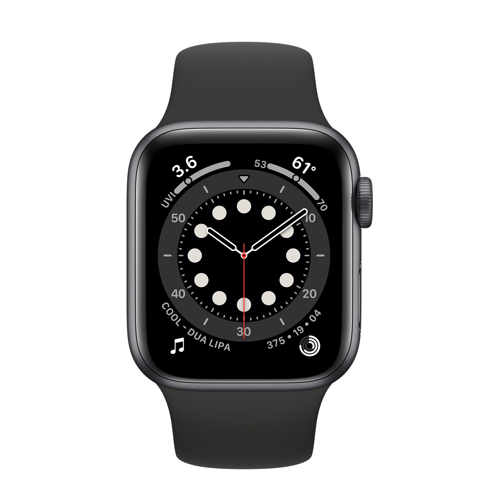 Apple Watch Series 6 GPS 44mm Gray AL Case Black Band ExcellentRefurbished Australia