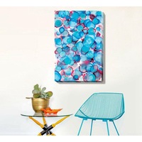 Abstract Blue Dot Stretched Canvas Print