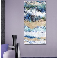 Abstract Blue Marble Stretched Canvas Print