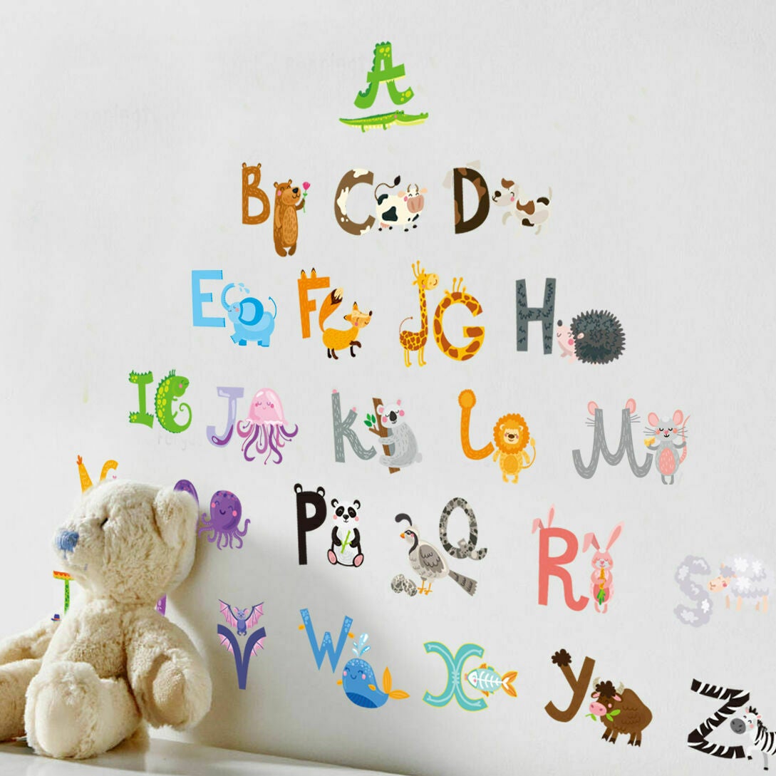 Animal Alphabets Removable Wall Stickers