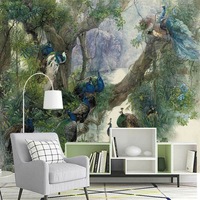 Animal Peafowl Forest Wall Mural LSP35